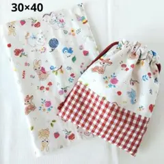 ☆給食セット 巾着&ランチョンマット パリスコレクション＊ピンク＊両