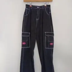 SHEIN WAKE JEANS メンズカーゴパンツ ブラック Mサイズのサムネイル