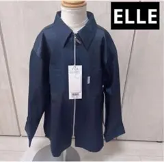 新品タグ付き　ELLE ネイビー　130cm ロゴ　ジャンパー　秋春のサムネイル
