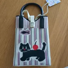 新品未使用　黒猫デザイン スマホショルダーバッグ　ミニショルダーバッグ