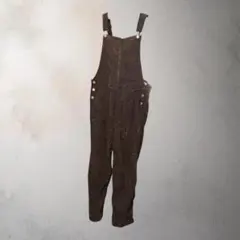 ワークマン　コーデュロイ サロペット ダークブラウンL