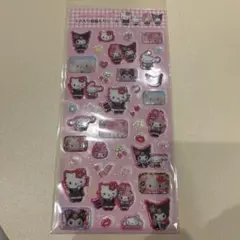正規品 ラメ入り樹脂もりシール キティ クロミ　平成　シール　マイメロ