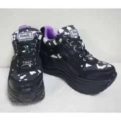 YOSUKE30 厚底 スニーカー 未使用 黒 44 27.0 牛柄