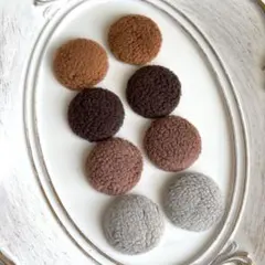 お試しにも もこもこボアカボション 4色 8個セット