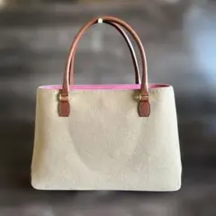 ケイトスペード　ニューヨーク　ベージュ ピンク トートバッグ