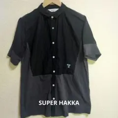 SUPER HAKKA 半袖 シャツ ブラック 刺繍のサムネイル