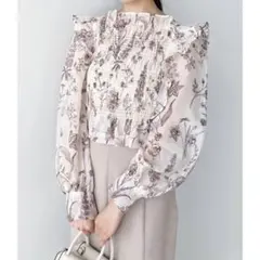 COCO DEAL花柄フリル付きブラウス