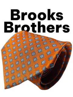 ⭐未使用に近い⭐　Brooks Brothers 幾何学模様 ネクタイ オレンジ