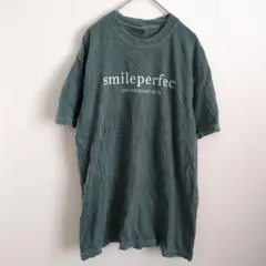 コンフォートカラーズ Tシャツ クルーネック 半袖 ロゴ M 緑 綿 カジュアル