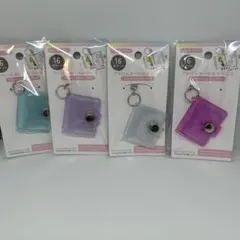 セリア　アルバムキーホルダー ミニシール帳 4色セット