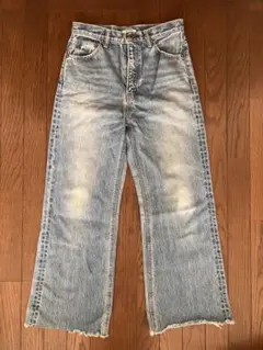 Sly Jeans バギー ワイド￼ デニム カットオフ ブルー 27インチ