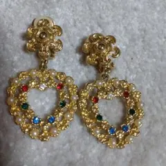 フランス　パリで購入ハート型ゴールドイヤリング