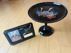 新品未使用　五月人形　フォトフレームオルゴール付高杯セット　漆器　兜菖蒲のサムネイル
