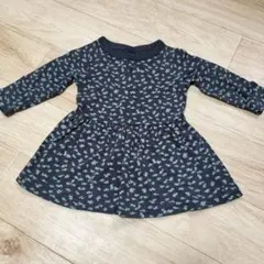 【洗い替えに！】babyGAP 小花柄スウェットワンピース（80cm）