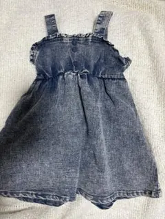 デニムワンピース ジャンバースカート 90cm キッズ 女の子 春夏