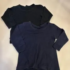 肌着2枚セット⭐︎ネイビー&ブラック綿100⭐︎