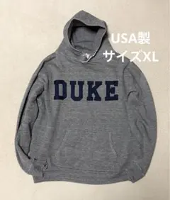 DUKE カレッジパーカー　USA製　70-80sヴィンテージ　グレー　XL