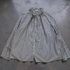 美品 IENA タイプライターフリルカラーブラウス　日本製　オーバーサイズ