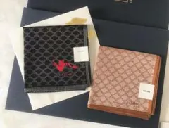 セリーヌレア柄◆大人気三色マカダム柄2枚セットミニスカーフ大判ハンカチ膝掛け