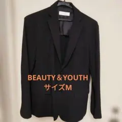 【美品】BEAUTY&YOUTH テーラードジャケット ブラック Mのサムネイル