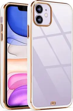 ★ iPhone11 ケース クリア カバー アイフォン1 ー ホワイト 687