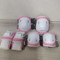 子供用プロテクターセット　子ども用 膝と肘のパッドセット ピンク