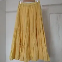 新品☆イエロー フレアロングスカートのサムネイル