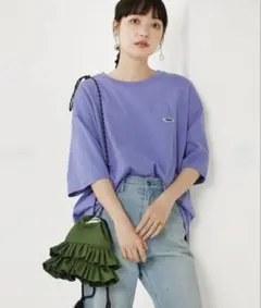 FREAK'S STORE theFOXレトロカラーTシャツ　パープル Fのサムネイル