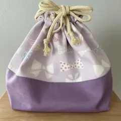 お弁当袋　巾着袋　リボン　入園入学　ハンドメイド