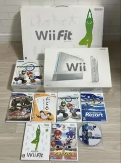 Wii 本体　Wii フィット　ゲームソフト7本　セット　スマブラX マリカ