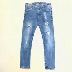 ZARA MAN ダメージ加工スキニージーンズ デニムパンツ LK-21
