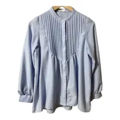 a.v.v ピンタックフレアブラウス　新色のライトブルーＳ　ゆったり