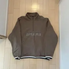 HUF XL ブラウン ジップアップ スウェット