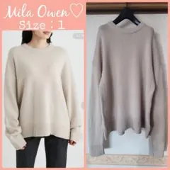 Mila Owen♡クルーネックハイラインウォッシャブルニット　サイズ１