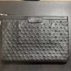 JIMMY CHOO ブラック スタースタッズ クラッチバッグ