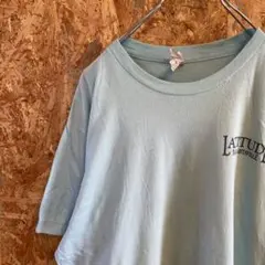 AE9695 90‘US古着 半袖Tシャツ ライトブルー メンズ L ポス
