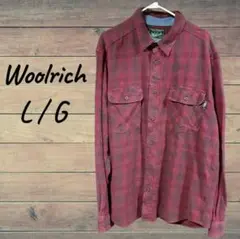 Woolrich 長袖シャツ L/G 赤 チェック柄