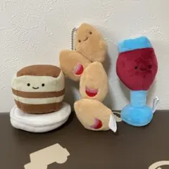 にっこりーノ　ぬいぐるみ マスコット 3点セット　イタリア　パン　ティラミスのサムネイル