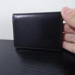 ポールスミス 名刺入れ カードケース マルチストライプ 黒 レザーのサムネイル