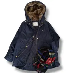 新品✨スローブイエナ エコファーライナー付き マウンテンパーカー ネイビー 36