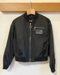 ブラック MA1ジャケット ジッパー付き