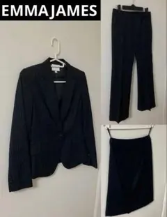 ブラック ストライプ スーツ 3点セット