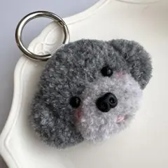 シュナウザーさんワイヤーキーホルダー（シルバー） - メルカリ