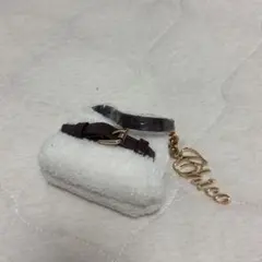 ブラウン 合成皮革 キーホルダー Chico