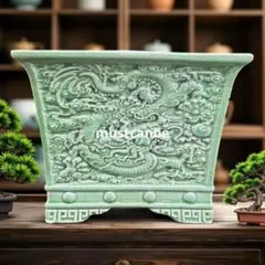 盆栽鉢 青磁鉢 山野草鉢 多肉植物 植木鉢 小品大品盆栽鉢 陶器鉢置物