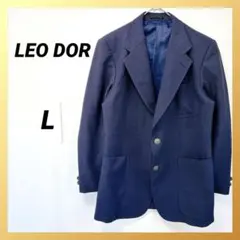 メンズ ジャケット シングル カジュアル ネイビー 紺 L 無地 オフィス