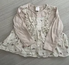 バースデイ　futafuta 長袖カットソー 100サイズ　ピンク　綿100%