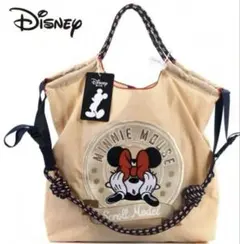 トートバッグ　ディズニー ミニー　刺繍バッグ ショルダー