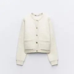 ZARA ブークレニット　カーディガン