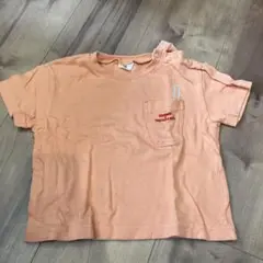 BREEZE オレンジ ポケット付き Tシャツ 80